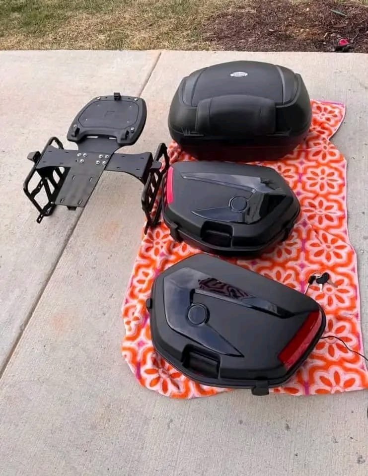 Complete Set Of Saddlebags With All Mounting Hardware